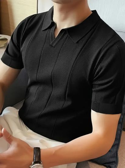 Erkek Kısa Kollu Polo Yakalı Triko Tshirt resmi